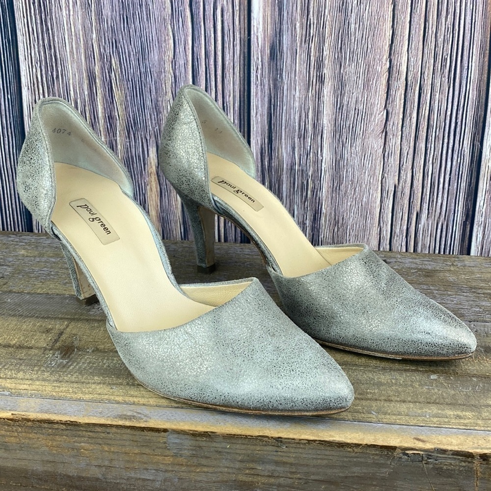 Woman’s Paul Green Metallic Heels- Size US 7.5 UK 5